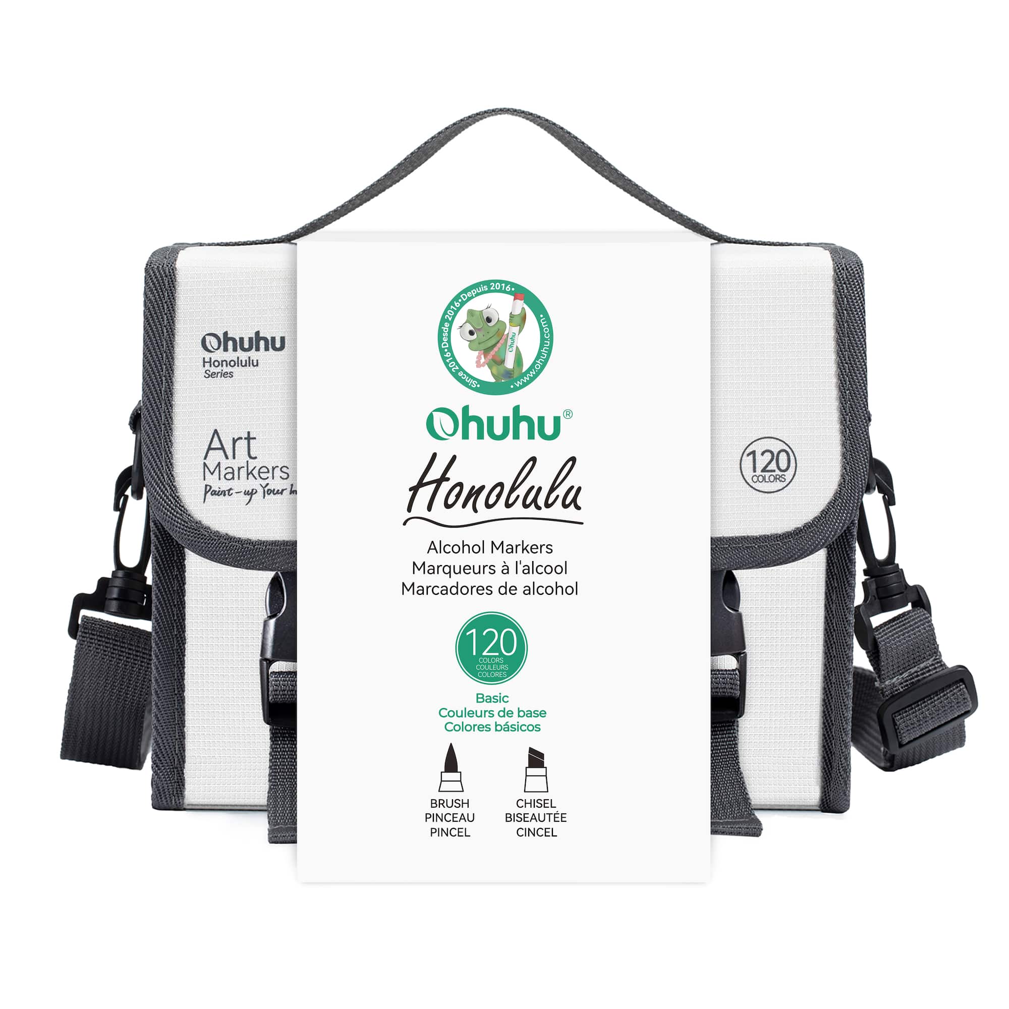 Ohuhu® Honolulu 120 Color Basic Alcohol Markers